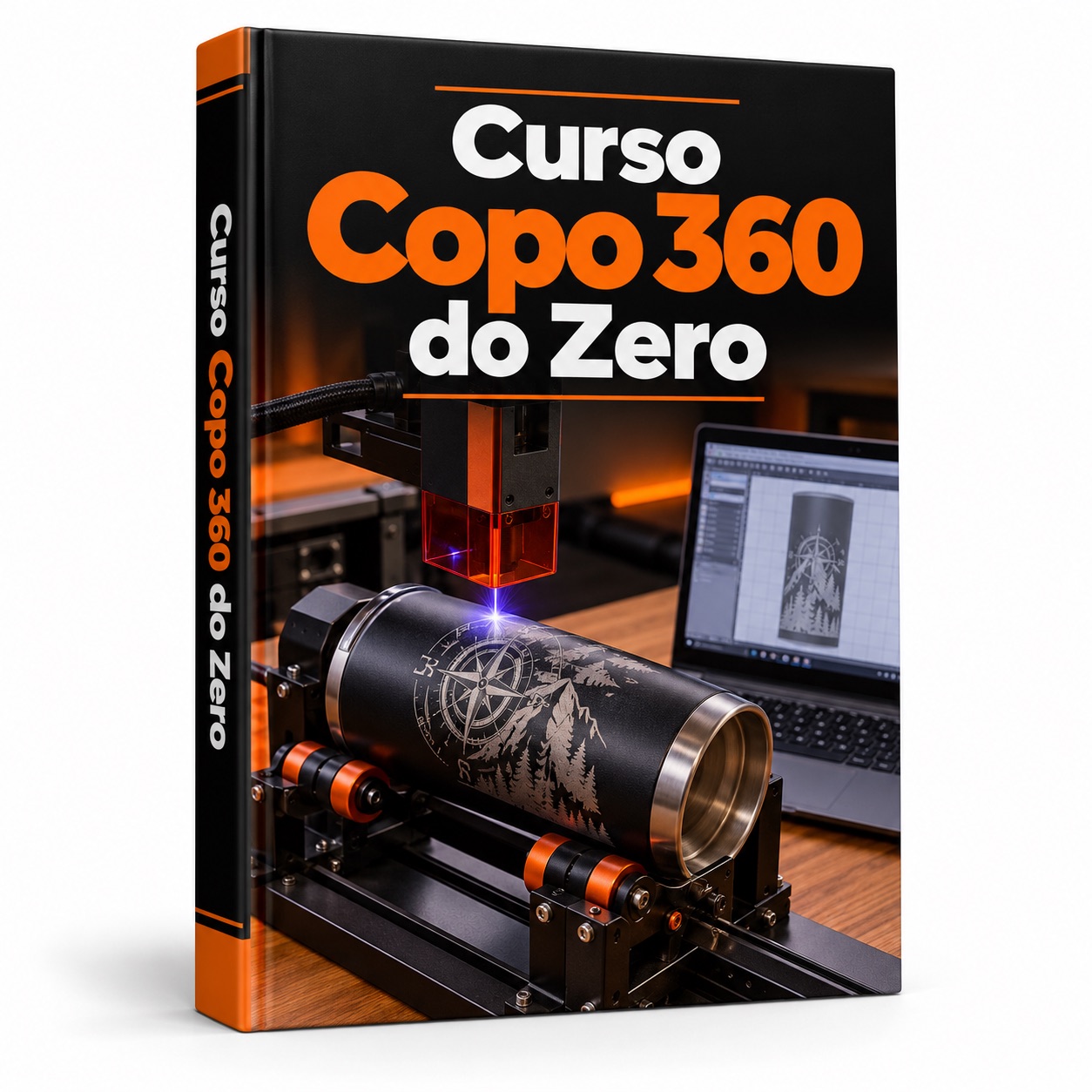 Mockup ilustrativo do bônus Curso Copo 360 do Zero
