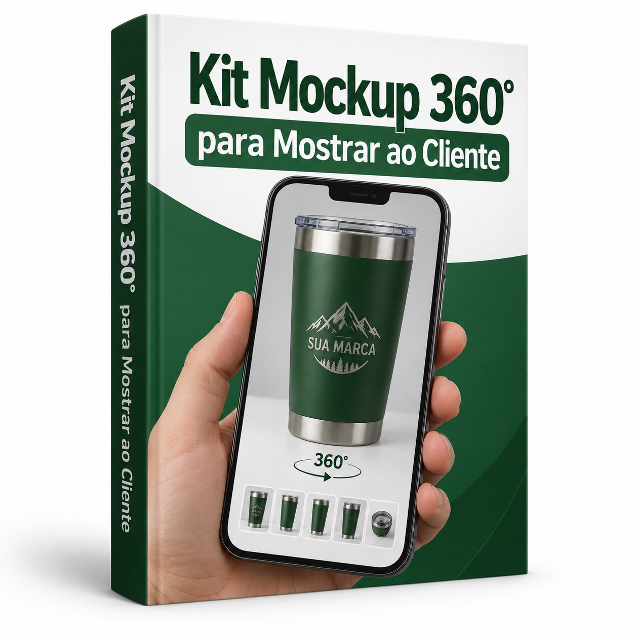 Mockup ilustrativo do bônus Kit Mockup 360° para Mostrar ao Cliente